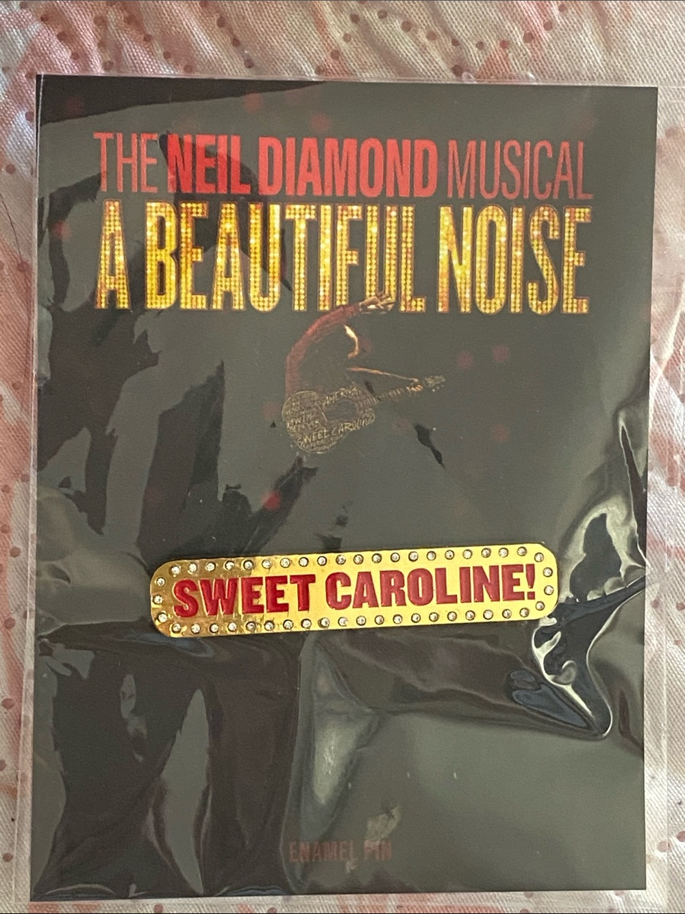 A Beautiful Noise 'Sweet Caroline' Enamel Pin  theater Neil Diamond Boston song